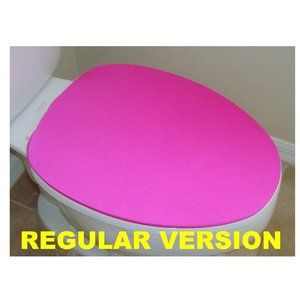 Spandex Fabric Lid Cover toilet SEAT Round & Elongated HandMade USA - Pink
